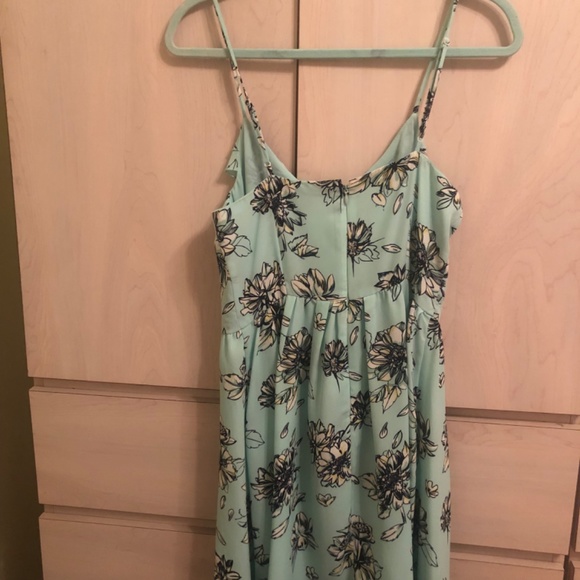 New Dynamite Light Blue Floral Spaghetti Strap Dress w/ Slip - Picture 2 of 5